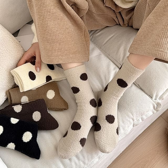 Mimiyu-Dotted Fleece Socks Set