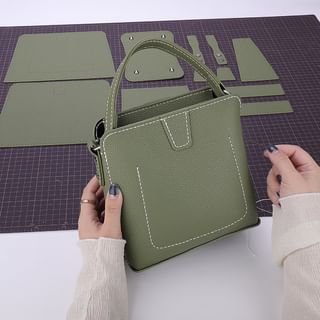 dreareal Plain Faux Leather Crossbody Bag DIY Kit