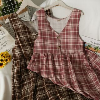 plaid tank dress