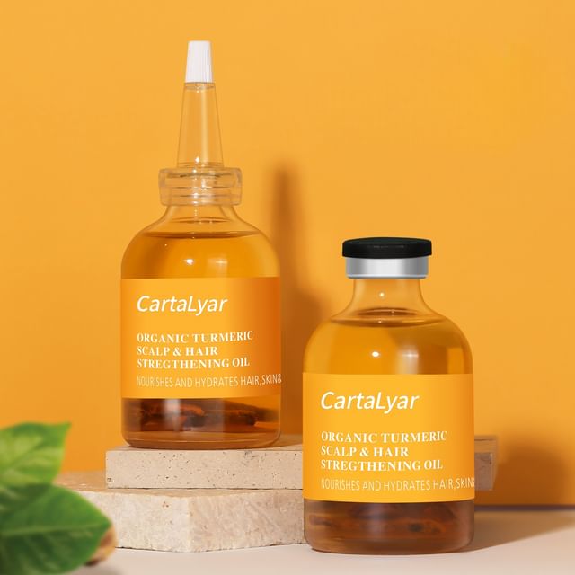 CartaLyar-Organic Turmeric Scalp Hair Strengthening Oil - Óleo Fortalecedor para Couro Cabeludo e Cabelos Cúrcuma Orgânica-50 Ml