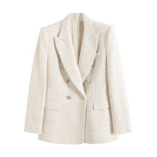 Sensarra Tweed Double-Breasted Blazer Sale