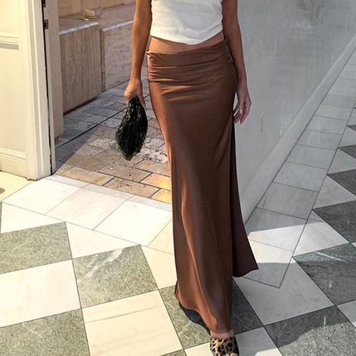 Plain brown 2024 pencil skirt