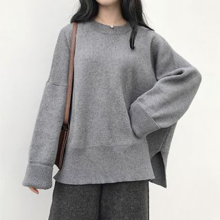 Kleiner - Oversized Sweater / Wide-Leg Knit Pants / Set | YesStyle