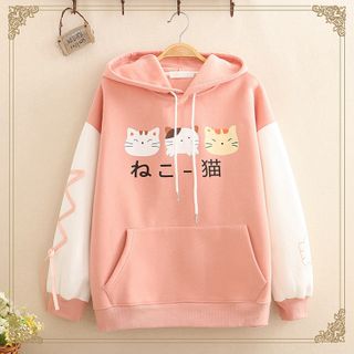 kawaii pink hoodie