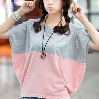 CRIBI-Playera bicolor de manga corta
