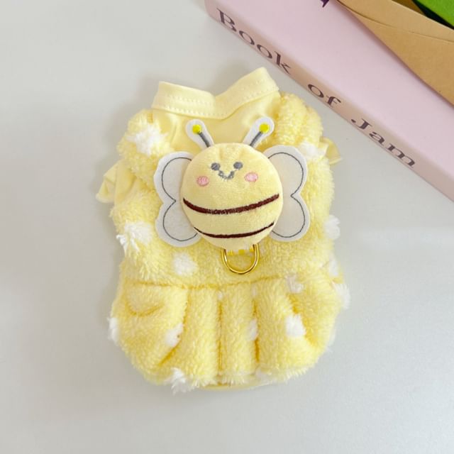 tanvtim-Bee Chenille Pet Dress Leash Set