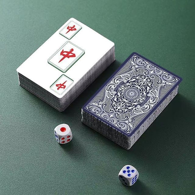 Miumi-Set Paper Mahjong Game Card Dice