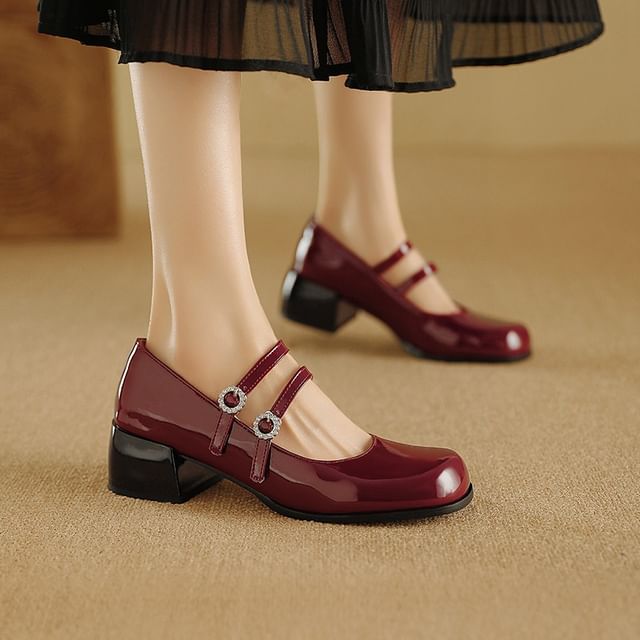 Cinnabelle-Block Heel Mary Jane Pumps