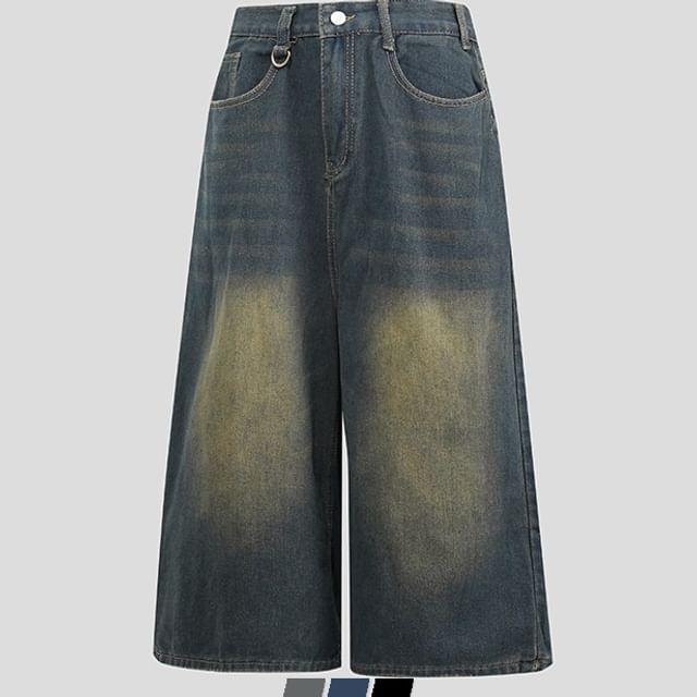 purplelouve-Mid Rise Washed Jorts