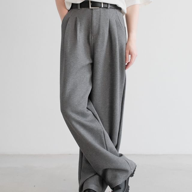DAZO Studios-High Waist Plain Straight Leg Pants