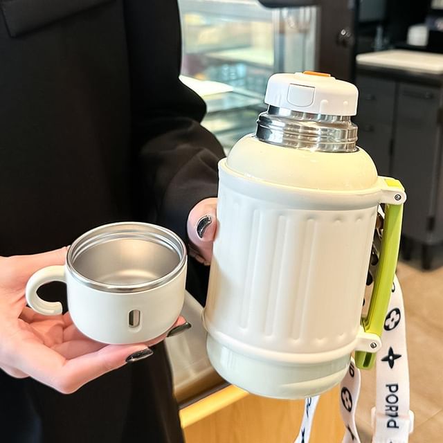 Choyce-Plain Stainless Steel Tumbler with Drinking Cup