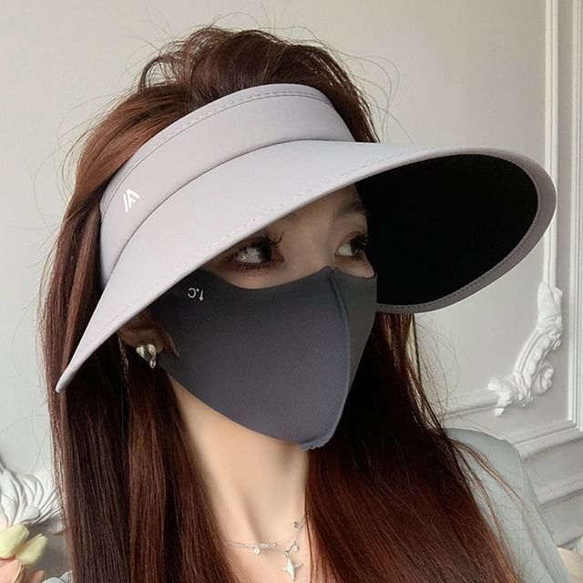 Wide Brim Summer Visor Plain Wide Brim Sun Visor - Main Image