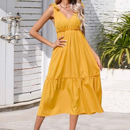 Plain Yellow Dress