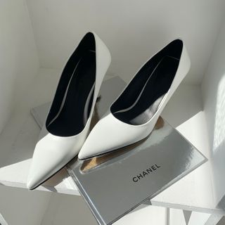 DEEPNY-Pointy Flared-Heel Pumps