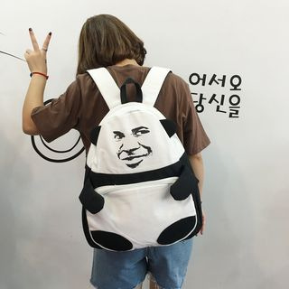 printed canvas backpack