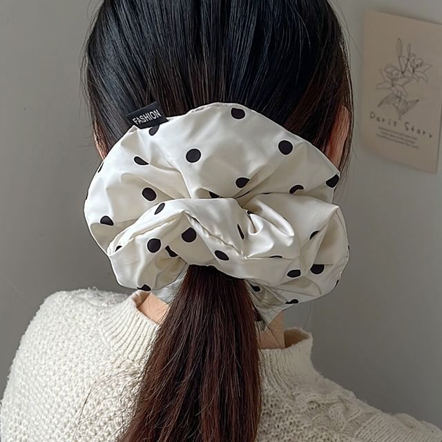 moliveny-Polka Dot Fabric Scrunchie