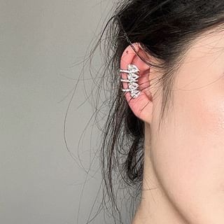 Jael-Rhinestone Layered Alloy Ear Cuff