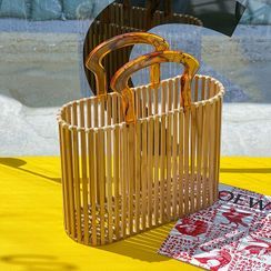 DABAGIRL - Bamboo Basket Beach Bag DABAGIRL - Bamboo Basket Beach Bag
