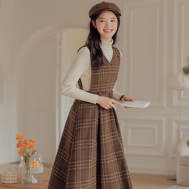 最終値下げ】YILON LADYLIKE CHECK DRESS