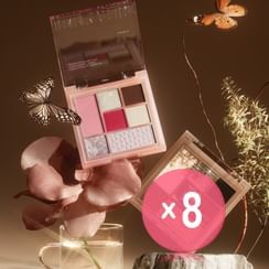 UNNY CLUB - The Trace of Phantom Butterfly 7-Color Eyeshadow Palette - 2 Types (x8) (Bulk Box)