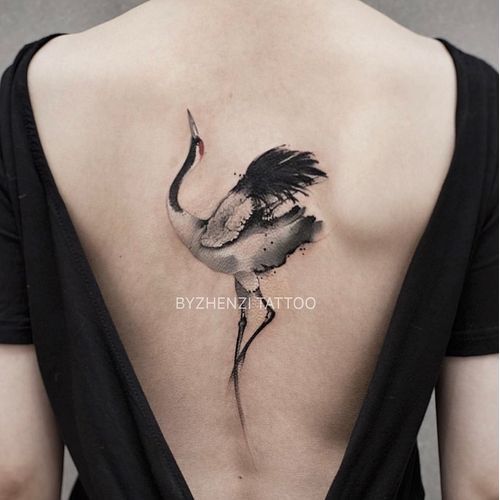 Buy Sleeve Colorful Temporary Tattoo Crane Realistic Bird Feathers Rose  Flower Leg Tattoo Click for More Details Craft Supply Online in India - Etsy