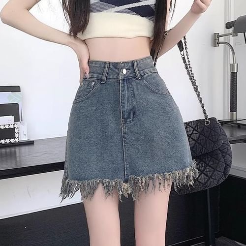 スカート DIANTE FRINGE DENIM MINI SKIRT Fringe denim mini skirt | DIANTÉ (ディアンテ)公式通販サイト