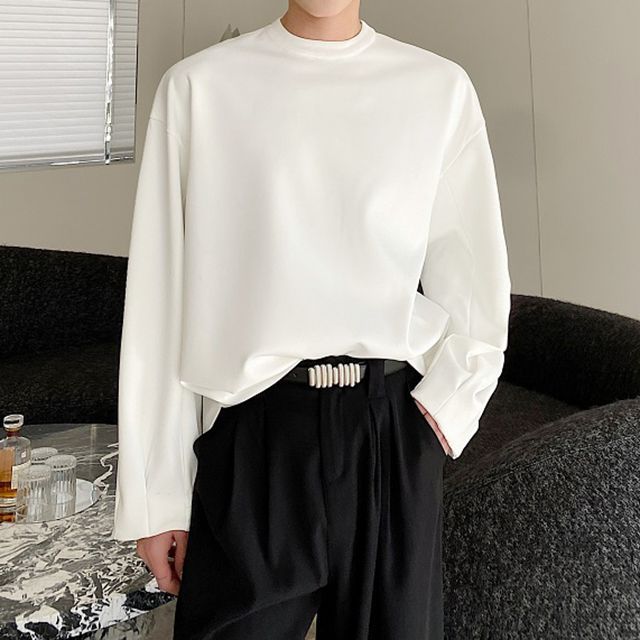 Bjorn-Crew Neck Plain Sweatshirt