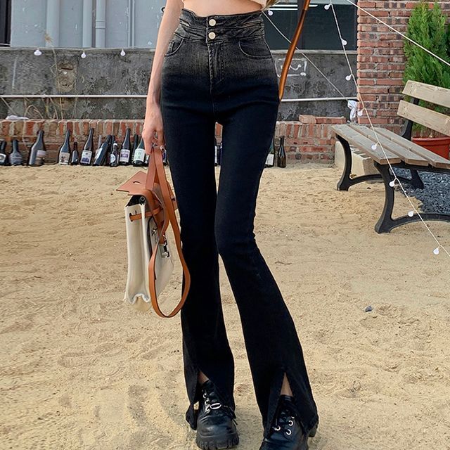 Waist Gradient Bootcut Jeans | YesStyle