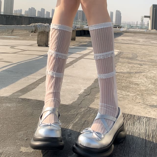 Desperim-Lace Long Socks