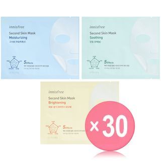 innisfree - Second Skin Mask - 4 Types (x30) (Bulk Box)