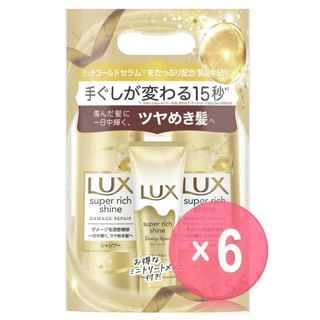 Lux Japan - Super Rich Shine Damage Repair Shampoo & Conditioner & Treatment Set (x6) (Bulk Box)