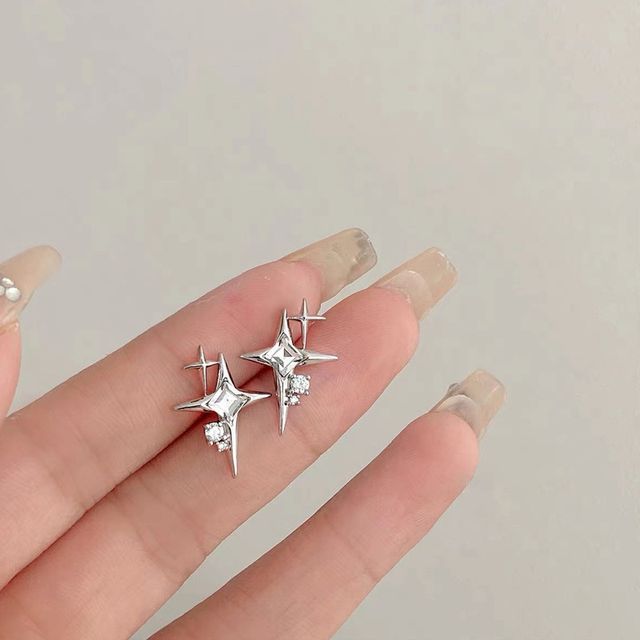 Gemsha Star Rhinestone Alloy Earring YesStyle