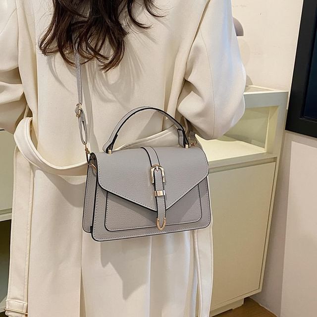 Indenis-Flap Buckled Crossbody Bag