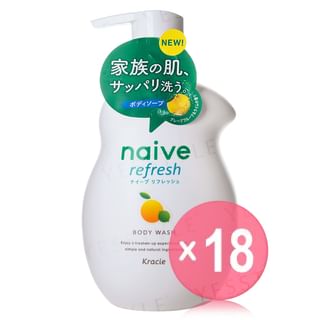 Kracie - Naive Refresh Sea Mud Body Wash Grapefruit (x18) (Bulk Box)