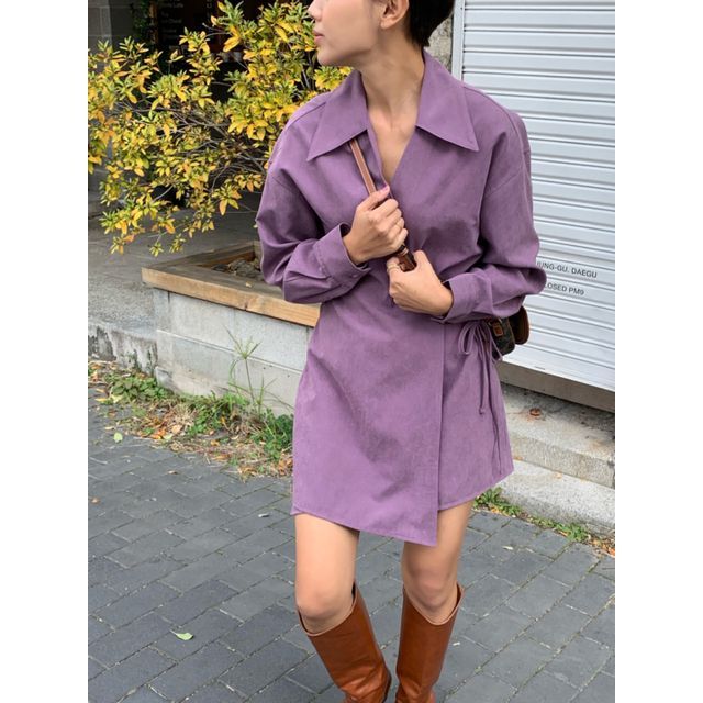 Baage - Long-Sleeve Drawstring Plain 