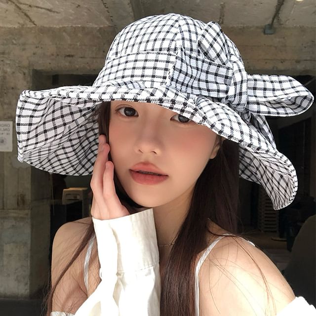 Sparktage-Plaid Sun Hat