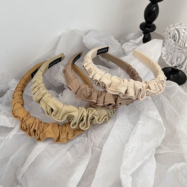 Sesori-Plain Shirred Fabric Headband