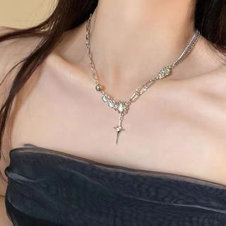 Rosesand Moon Stone Star Necklace Sale