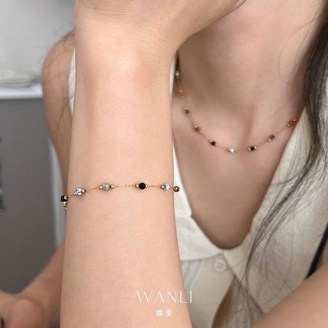 Gemsha-Beaded Chain Bracelet Necklace