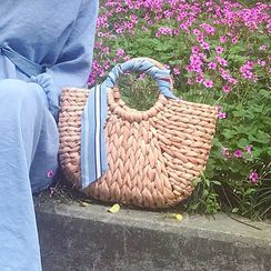Elencee - Round Handle Woven Handbag Elencee - Round Handle Woven Handbag