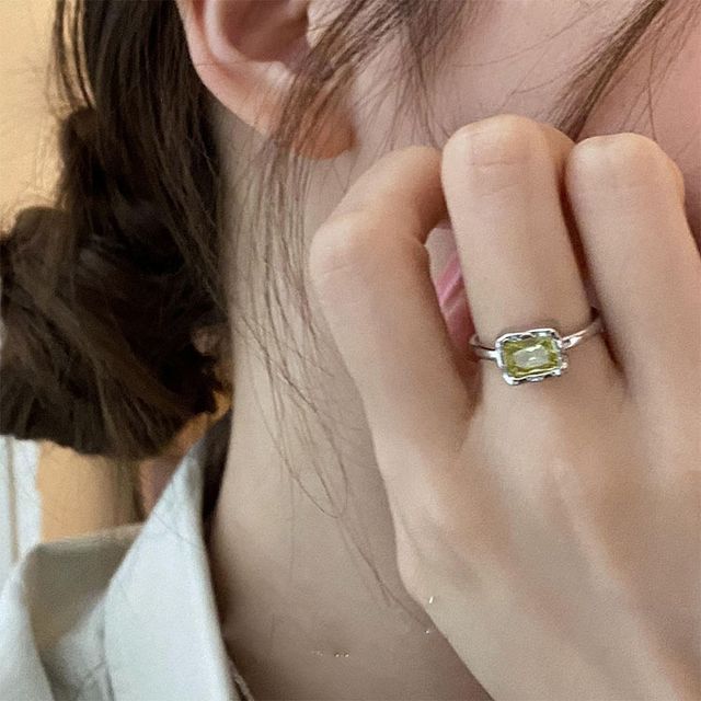 Hansha-Rhinestone Adjustable Ring