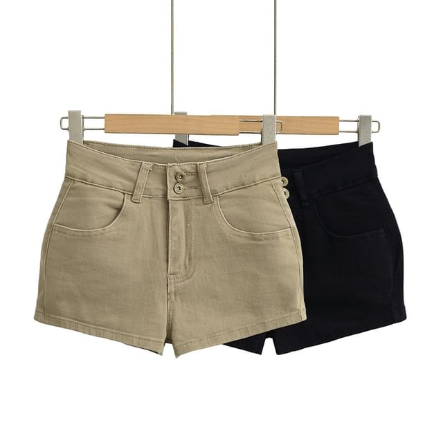 Ulark-Low Rise Denim Hot Pants
