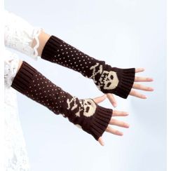 Damasco - Skull Print Knit Arm Sleeves