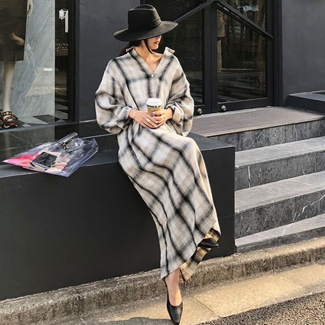 chinese dress ladies Amazon.com: Women's Long Sleeve Plaid Maxi Dress Collared V Neck Belted  Spring Summer Casual Button Down Work Office Dresses Green : Clothing,  Shoes & Jewelry main image 0