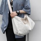 EAVALURE - Plain Canvas Zip Crossbody Bag