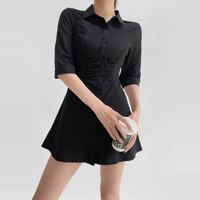 knee length dresses for ladies T- Shirt Dress to The Knee Black / Small main image 0