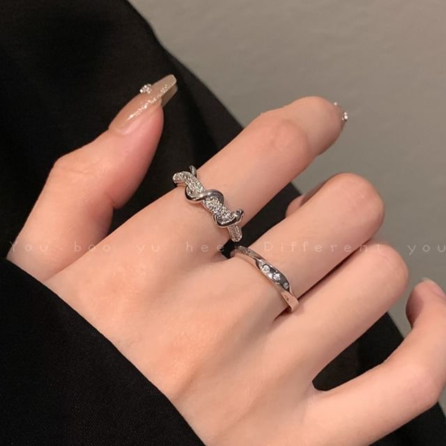 Kayochs-Rhinestone Open Ring