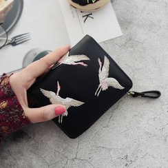 RAINBOWXX - Monedero con grulla bordada RAINBOWXX - Monedero con grulla bordada