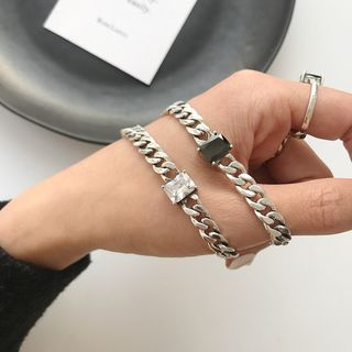 Forainer-925 Sterling Silver Chain Bracelet