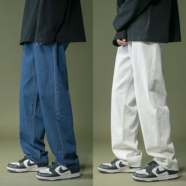 Wewewow-Mid Rise Straight Leg Jeans